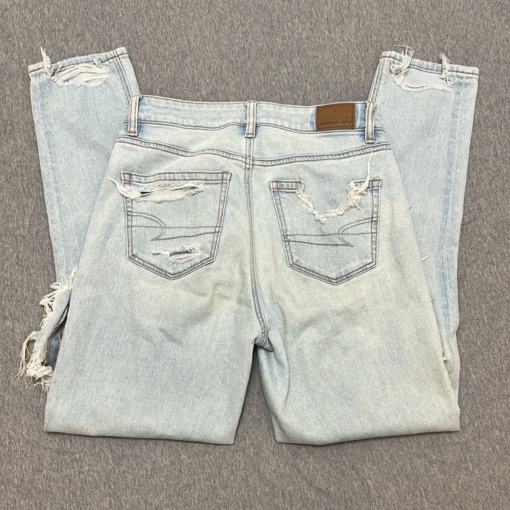 American Eagle distressed mom jeans size 0 - Picture 2 of 7